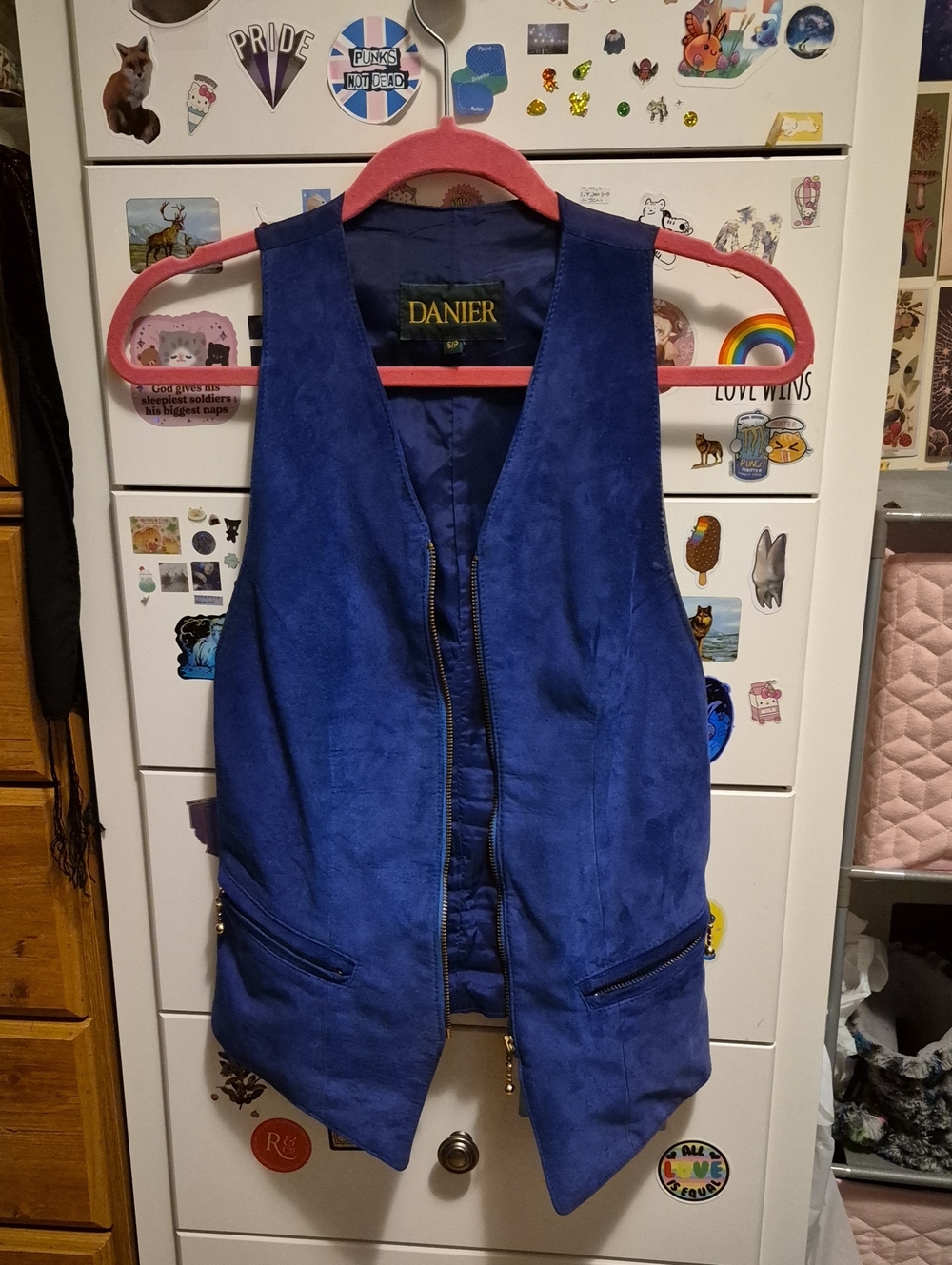Danier Royal Blue Suede Vest